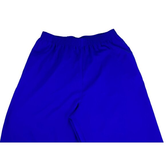 Allison Daley High Rise Trouser Pants Women's 14 Blue Elastic Waist Straight Leg - Picture 2 of 9
